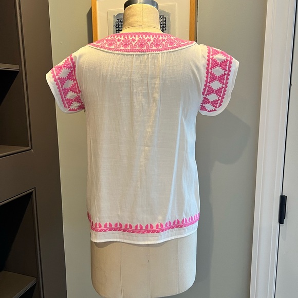 THML White and Pink Embroidered Top XS - Picture 6 of 8